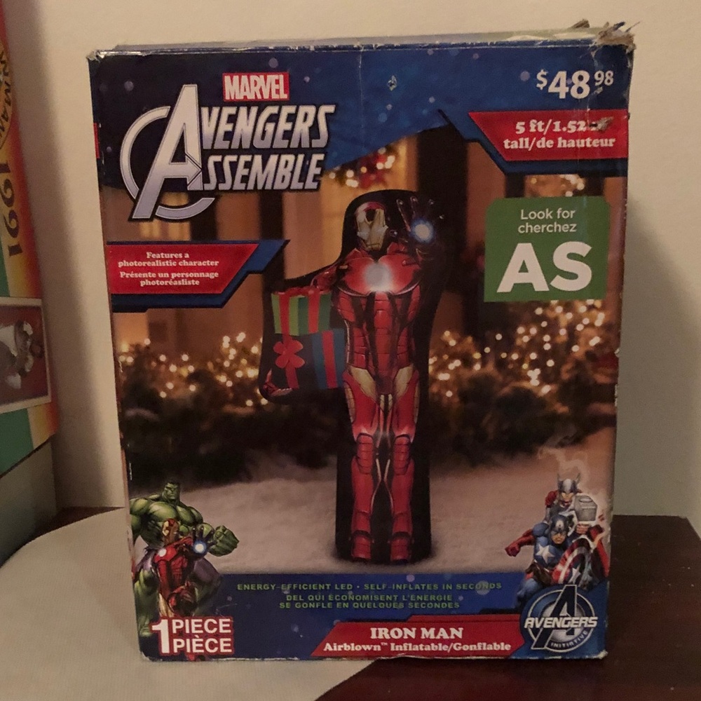 Iron man Marvel Avengers Holiday Christmas Inflatable 5 Foot In Box